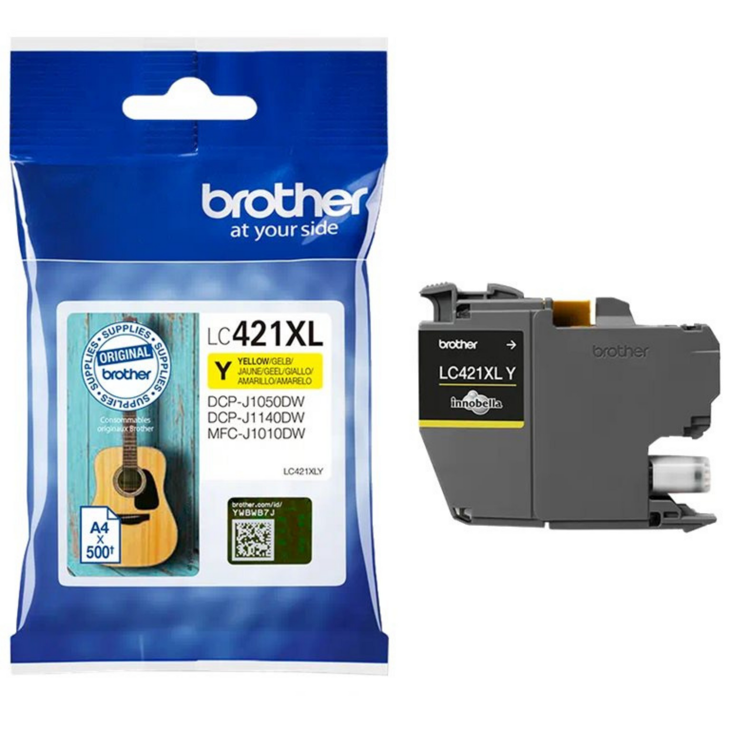 Brother LC 421 XL Jaune - Cartouche d'encre original