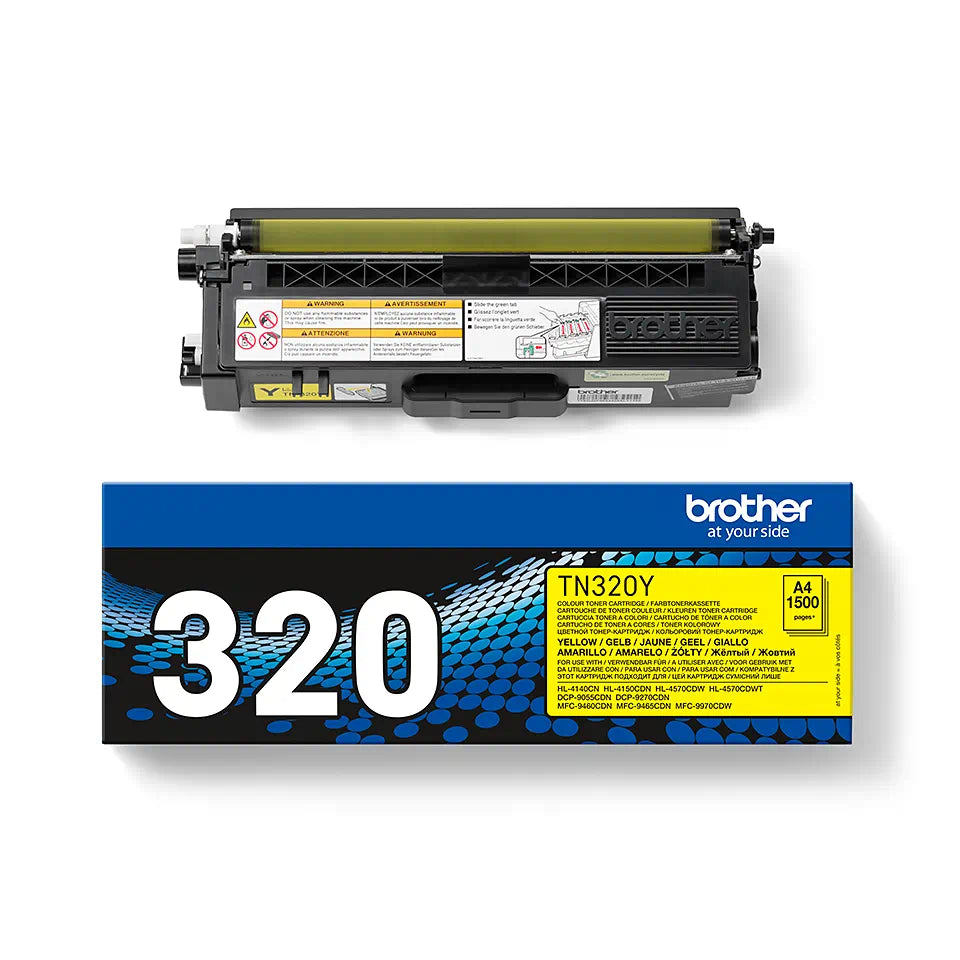 Brother TN 320 Jaune - Toner d'encre original