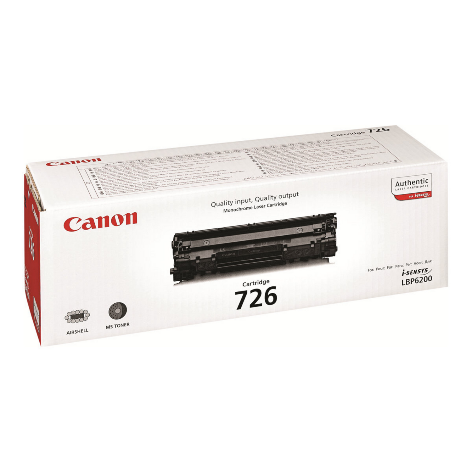 Canon 726 Noir (3483B002) - Toner d'encre original