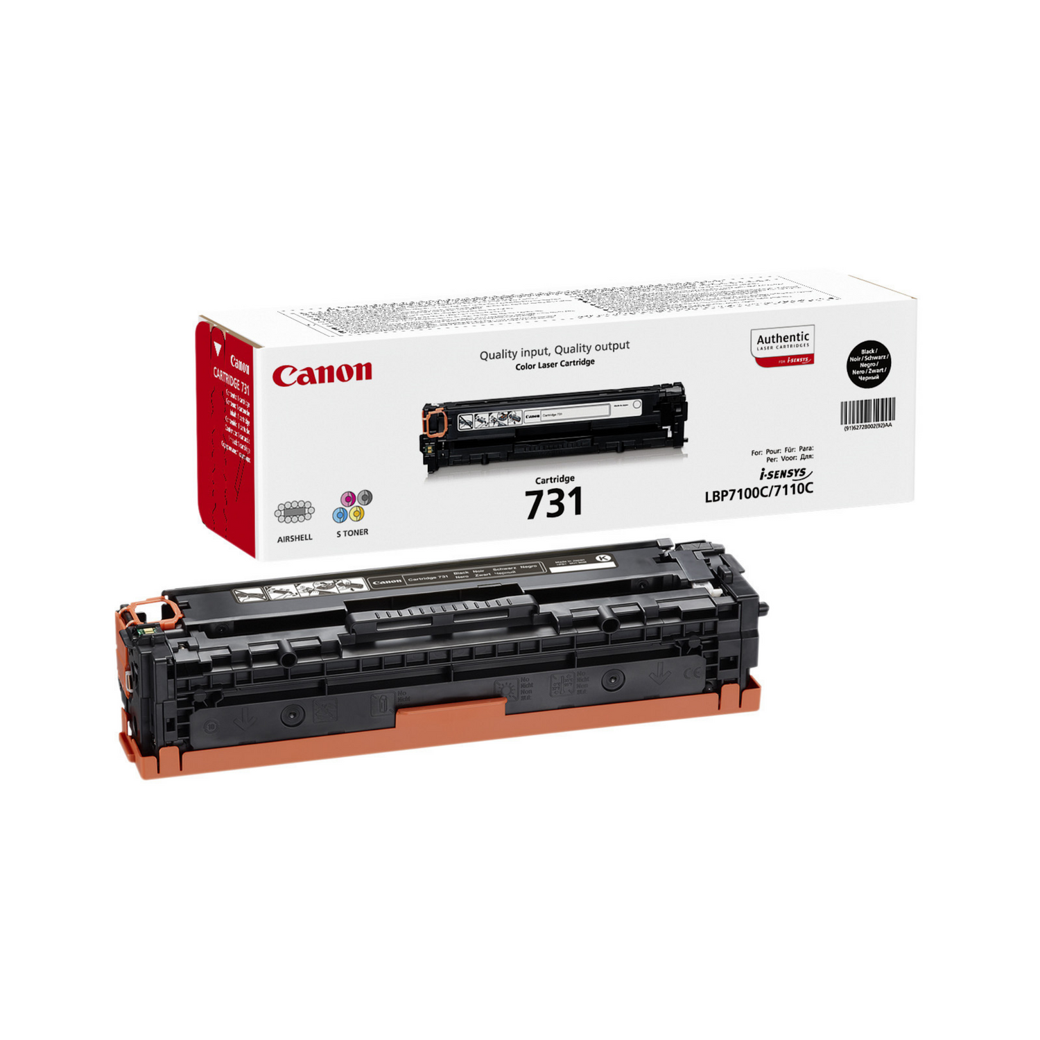 Canon 731 Noir (6272B002) - Toner d'encre original