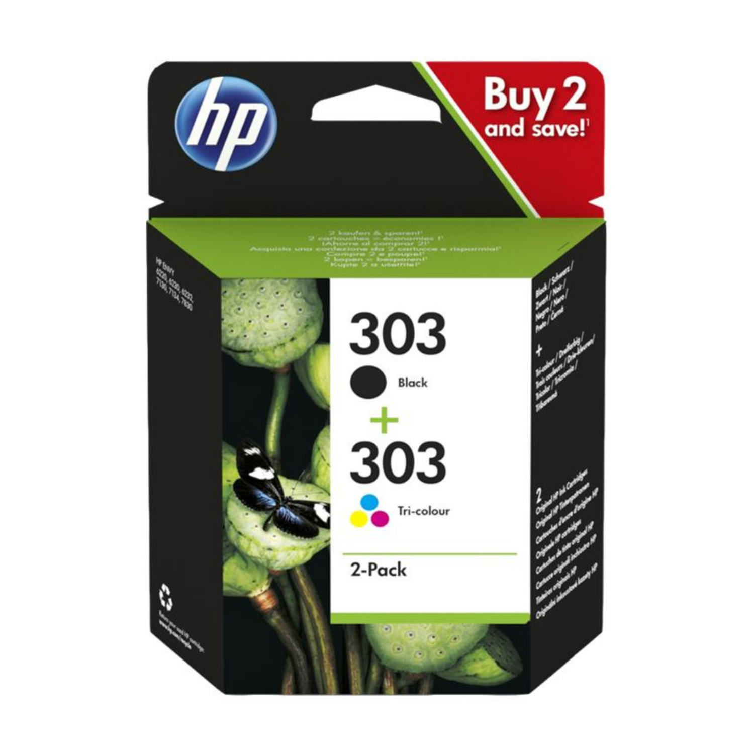 HP 303 Pack Noir + Couleur (3YM92AE) - Cartouche d'encre original