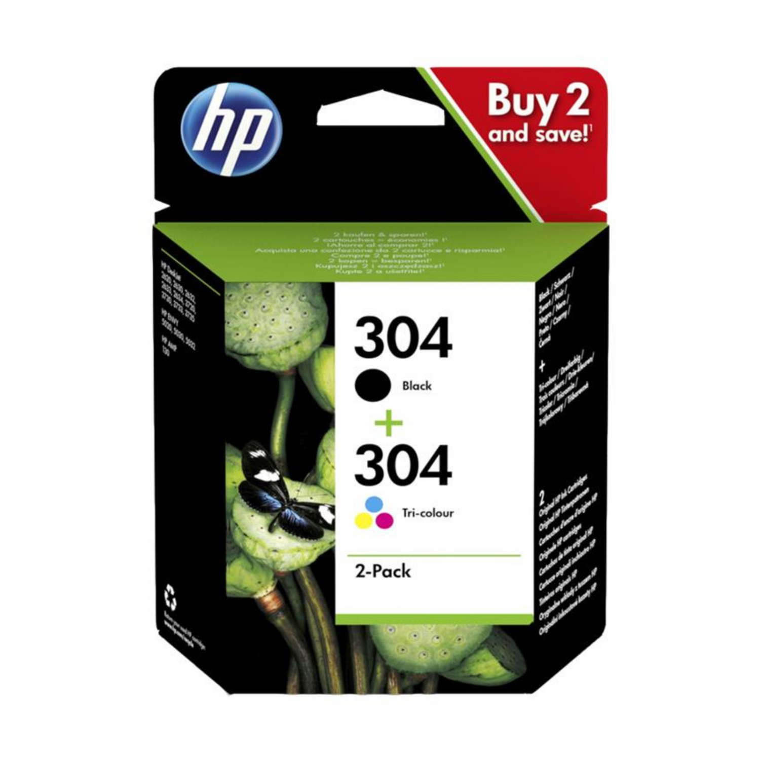 HP 304 Pack Noir + Couleur (3JB05AE) - Cartouche d'encre original