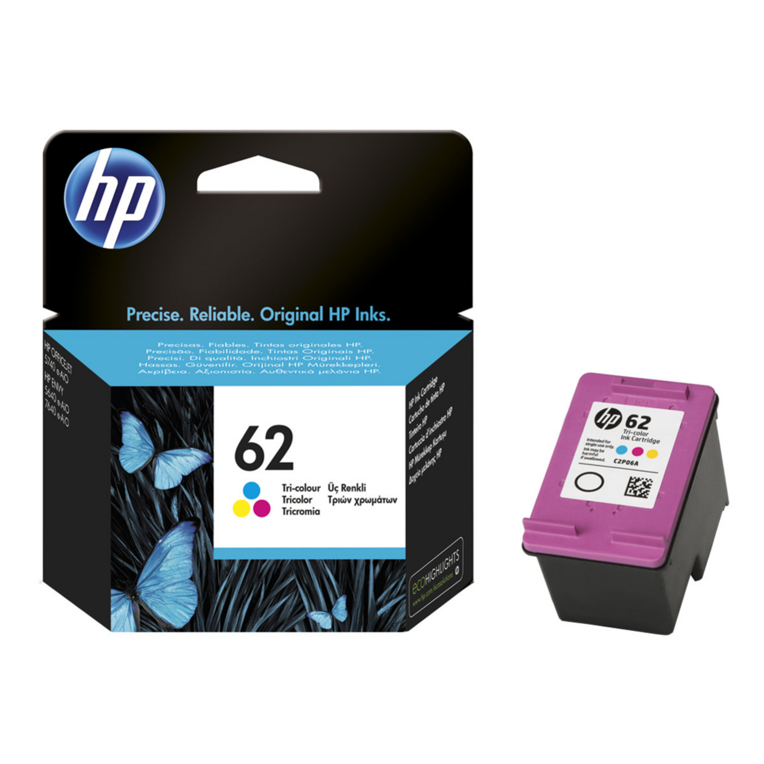 HP 62 Couleur (C2P06AE) - Cartouche d'encre original