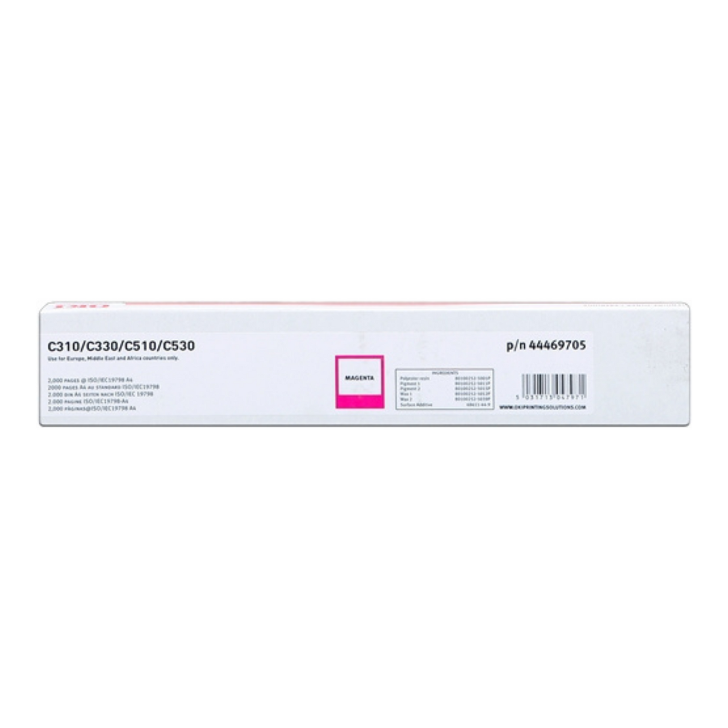 Oki C310/C510/MC351/MC361 Magenta (44469705) - Toner d'encre d'origine